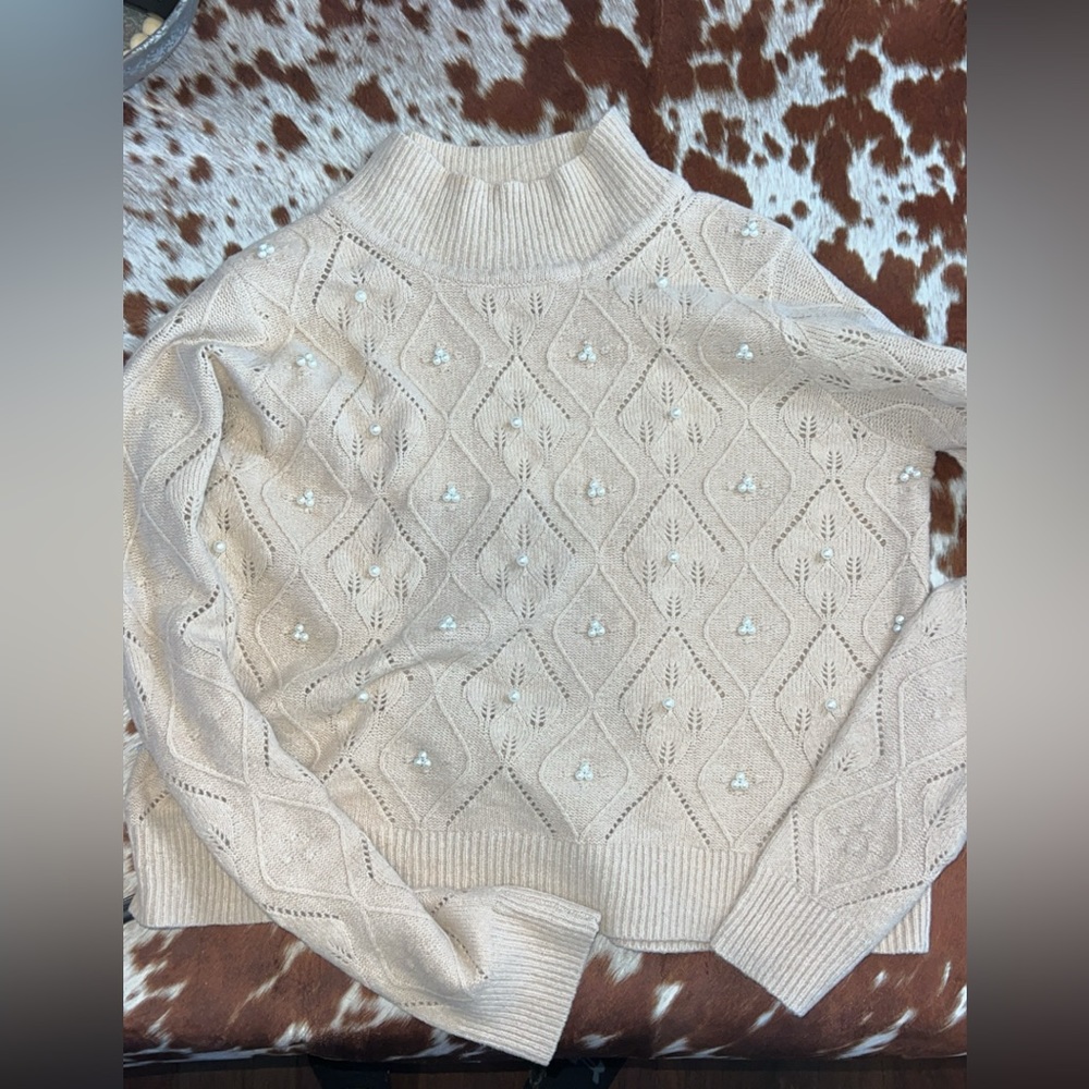 Pearl turtleneck sweater